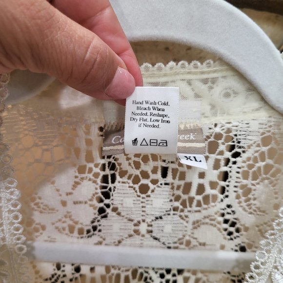 Coldwater Creek Soft Lace Cream Jacket - Picture 12 of 14